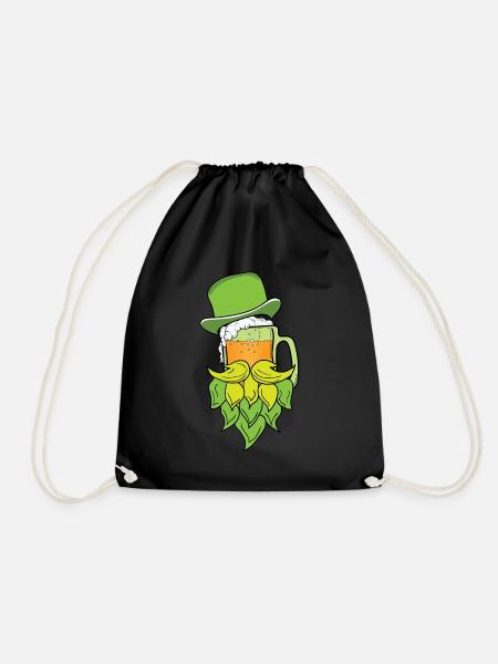 St Patricks beer beard - Turnbeutel - Schwarz