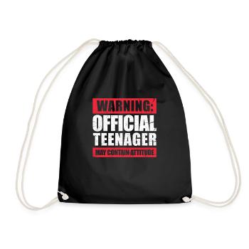 Teenage 13th birthday 13 years Bday gift - Drawstring Bag - black - Front