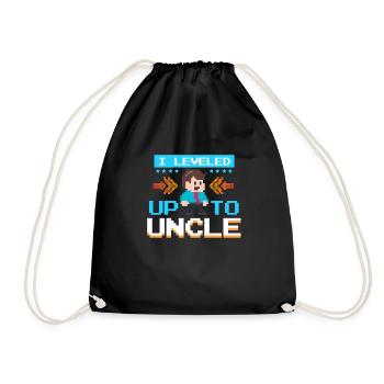 uncle - Drawstring Bag - black - Front