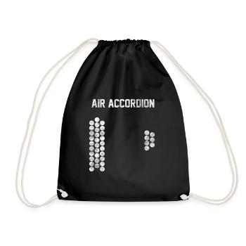 Akkordeon Handorgel Ziehharmonika Musik Geschenk - Turnbeutel - Schwarz - Vorne