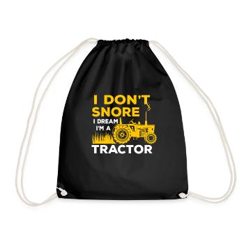 Farmer Farmer Tractor - Drawstring Bag - black - Front