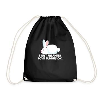 Hare - Drawstring Bag - black - Front