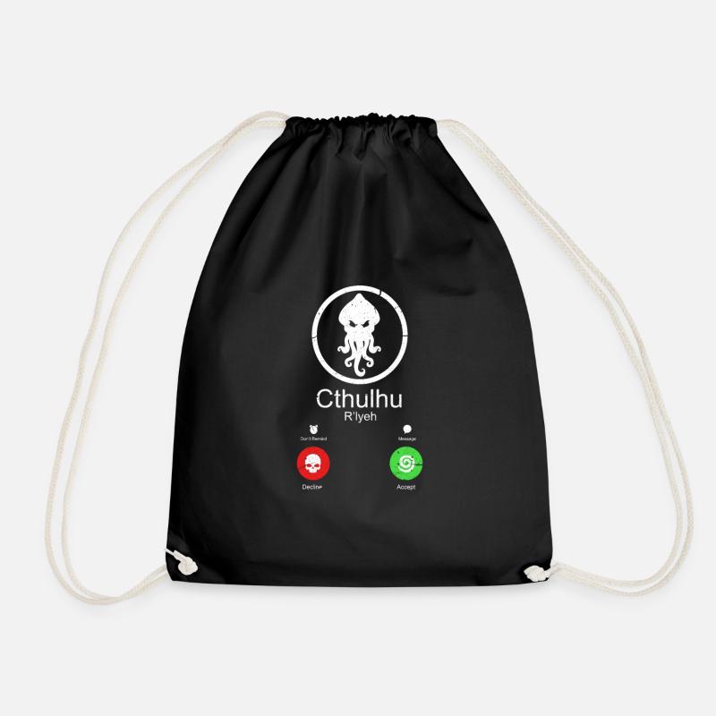 Cthulhu - Drawstring Bag - black