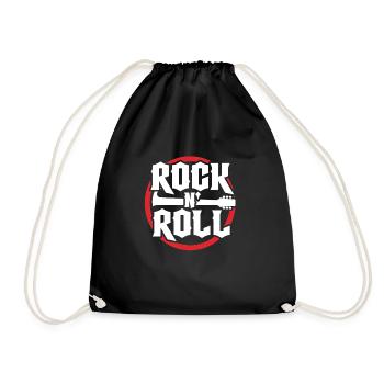 Rock And Roll - Drawstring Bag - black - Front