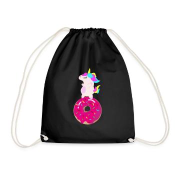 Unicorn Donut - Sac de sport léger - noir - Devant