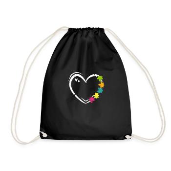 autism - Drawstring Bag - black - Front
