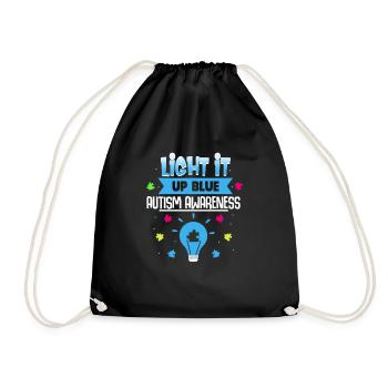 autism - Drawstring Bag - black - Front