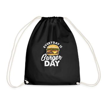 Burger - Drawstring Bag - black - Front