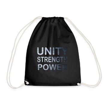 Cool & Awesome Unity Tshirt Design Unity Strength - Drawstring Bag - black - Front