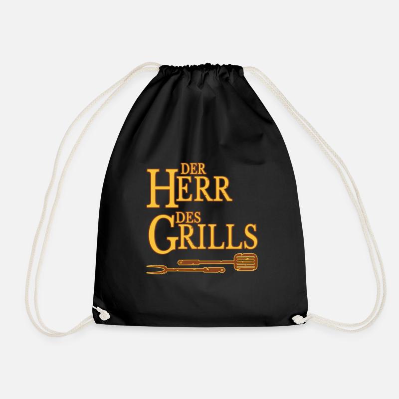 Der Herr des Grills Grillen BBQ Maenner - Turnbeutel - Schwarz