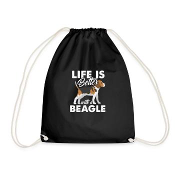 Chien Beagle Chien Chien Cadeau Beagles - Sac de sport léger - noir - Devant