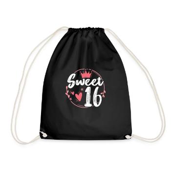 16e anniversaire - Sac de sport léger - noir - Devant