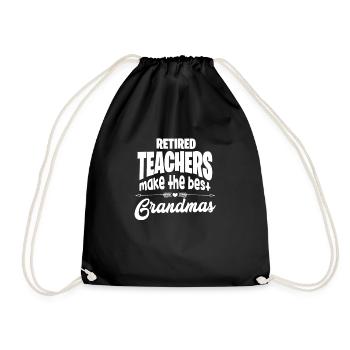 Grand-mère Enseignant Grand-mère Pensionné Cadeau - Sac de sport léger - noir - Devant