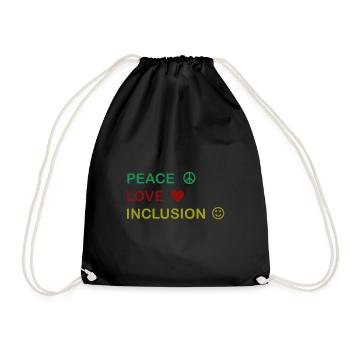 Great for all occassions Inclusion Tee Peace - Drawstring Bag - black - Front