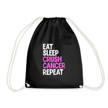 Breast Cancer Breast Cancer Run Breast Cancer Gift - Drawstring Bag - black - Front