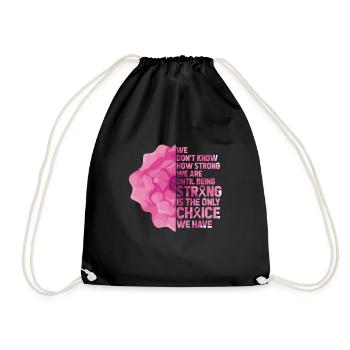 cancer du sein - Sac de sport léger - noir - Devant