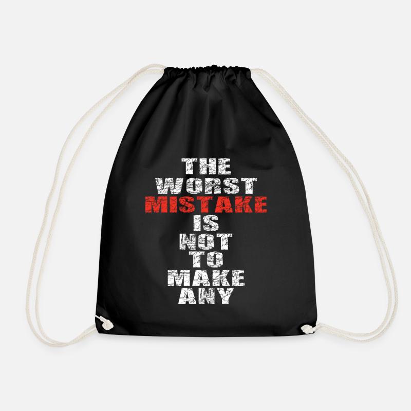 This is the funny quote Typography Tee for person - Drawstring Bag - black