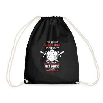 D20 Dice Fantasy Jeu de rôle Cadeau de jeu de rôle - Sac de sport léger - noir - Devant
