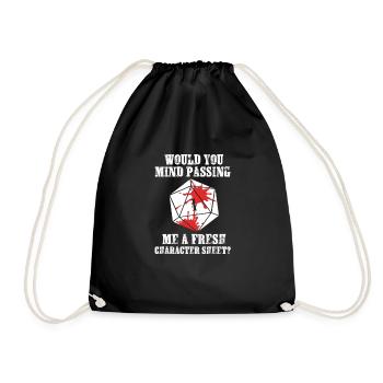 D20 Dice Fantasy Jeu de rôle Cadeau de jeu de rôle - Sac de sport léger - noir - Devant