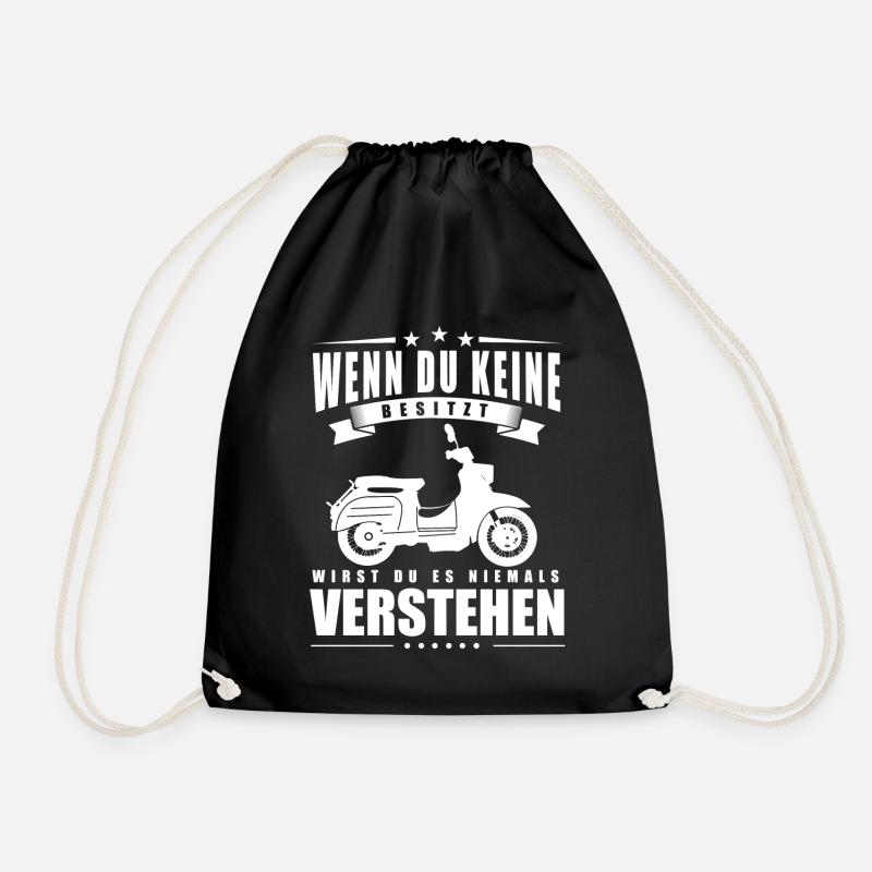 Simson, Simmi, DDR Ostalgie Wenn du keine Besitzt - Turnbeutel - Schwarz