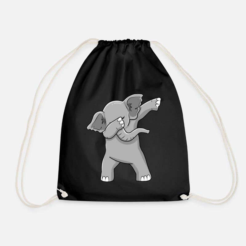 Dabbing Elefant Tanzender Elefant - Turnbeutel - Schwarz