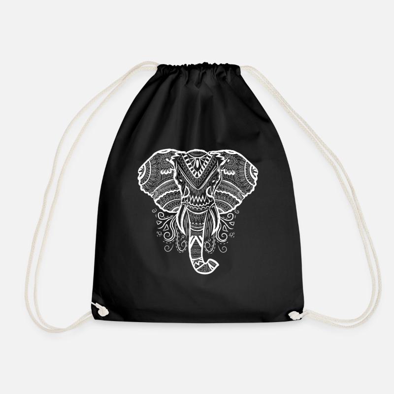 Éléphant Illustration Éléphant - Sac de sport léger - noir
