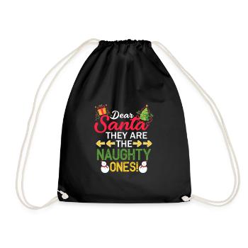 Cher Père Noël, ils sont les vilains cadeaux - Sac de sport léger - noir - Devant