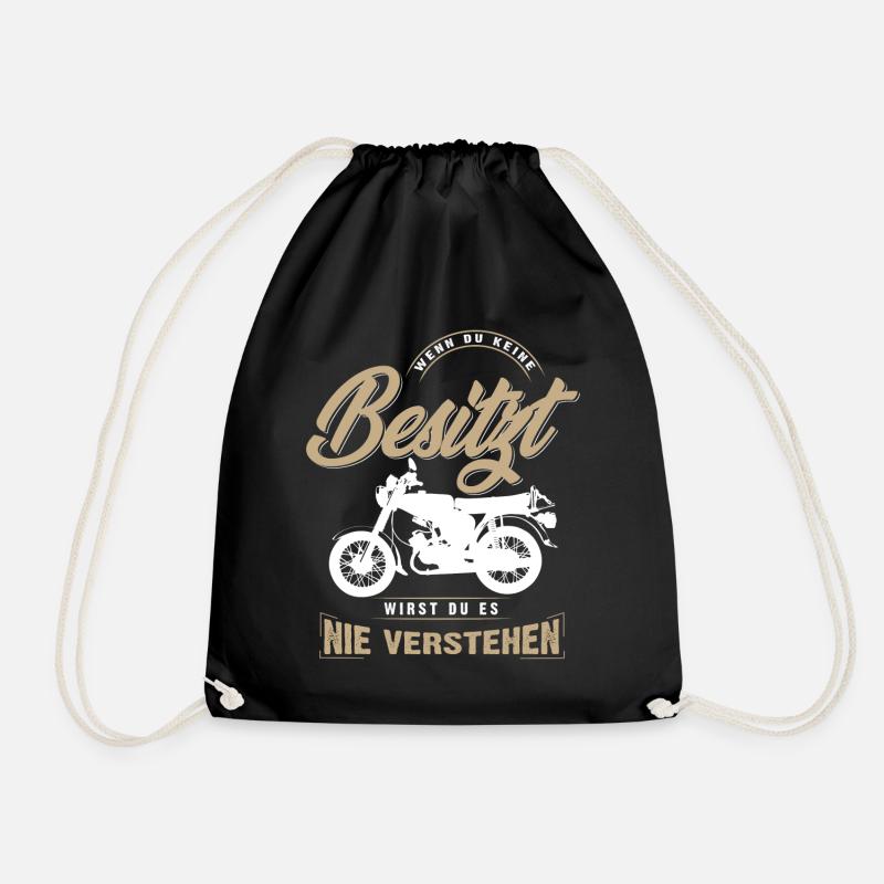 Simson, Simmi, DDR Ostalgie Wenn du keine Besitzt - Turnbeutel - Schwarz