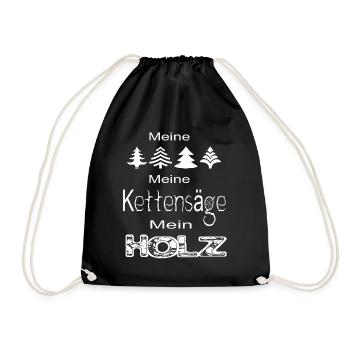 Ma forêt ma tronçonneuse mon bois - Sac de sport léger - noir - Devant