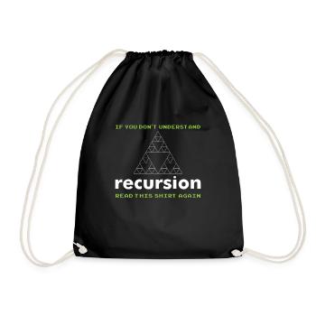 programmer - Drawstring Bag - black - Front