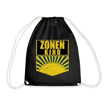 Zonenkind Pionier Jungpionier, DDR , Osten Zone - Turnbeutel - Schwarz - Vorne