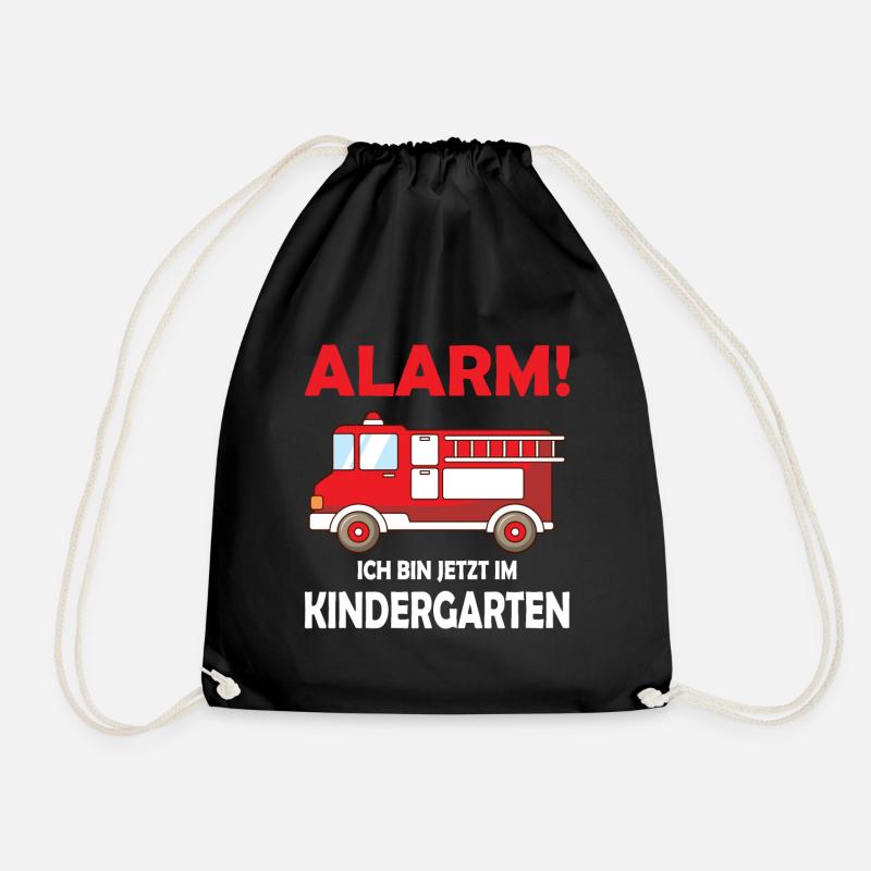Alarm Ich bin jetzt im Kindergarten - Turnbeutel - Schwarz