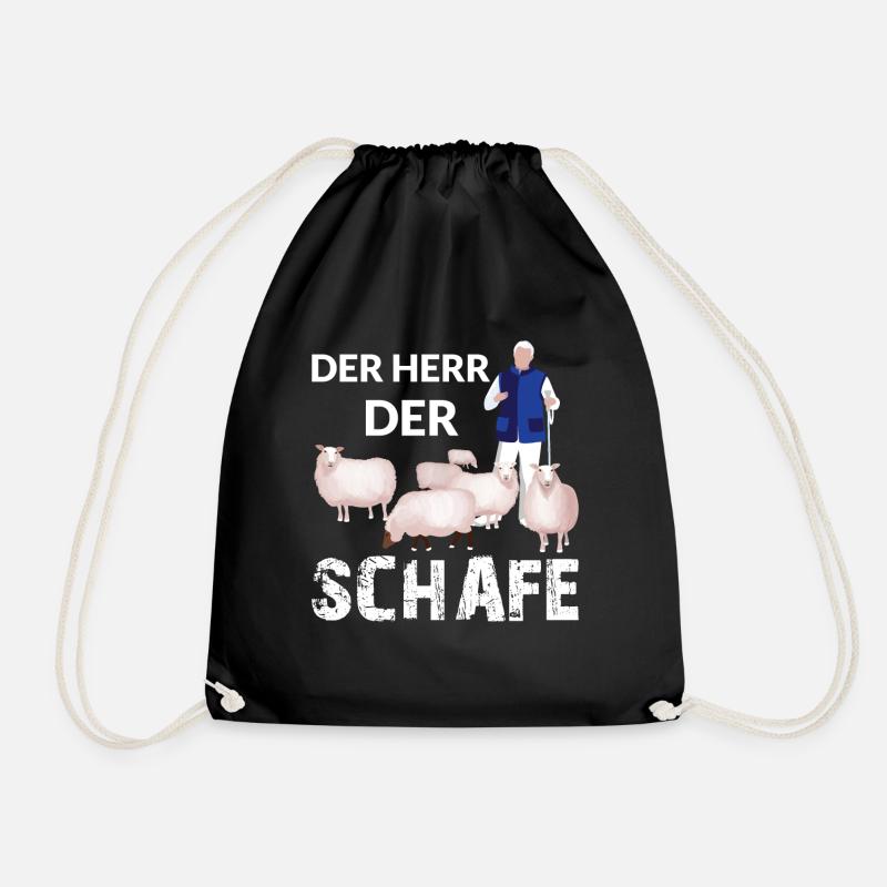 DER HERR DER SCHAFE - Turnbeutel - Schwarz