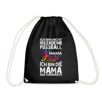 ICH BIN DIE MAMA DES TORWARTS - Turnbeutel - Schwarz - Vorne