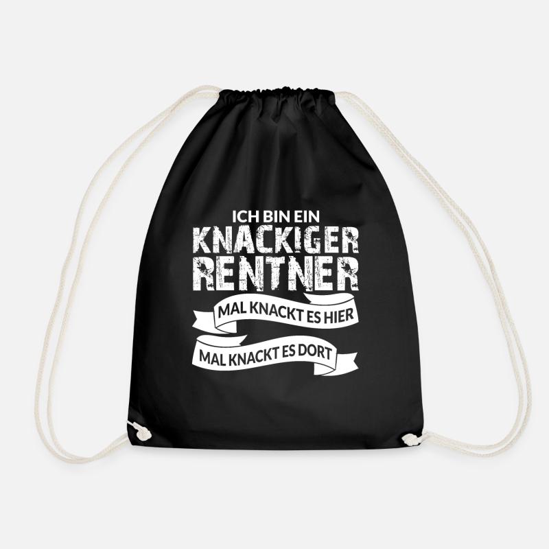 ICH BIN EIN KNACKIGER RENTNER - Turnbeutel - Schwarz