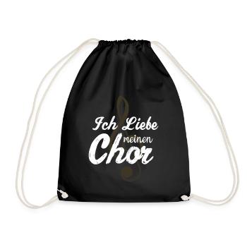 Ich liebe meinen Chor - Turnbeutel - Schwarz - Vorne