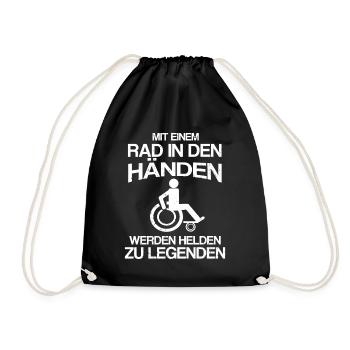 MIT EINEM RAD IN DEN HÄNDEN - Turnbeutel - Schwarz - Vorne