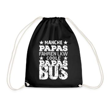 COOLE PAPAS FAHREN BUS - Turnbeutel - Schwarz - Vorne