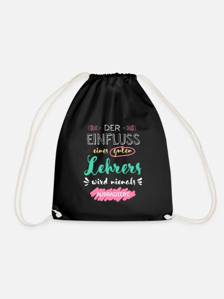 Lehrer & Lehrerin Geschenk Danke Grundschule Idee - Turnbeutel - Schwarz