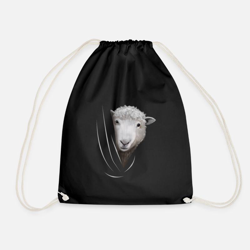 Schaf Schafe Schafliebhaber Geschenk - Turnbeutel - Schwarz