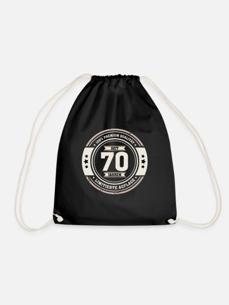 70. Geburtstag 70 Jahre Geburtstagsgeschenk - Turnbeutel - Schwarz