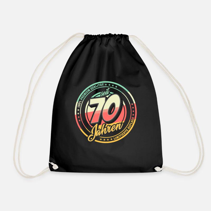 70. Geburtstag 70 Jahre Geburtstagsgeschenk - Turnbeutel - Schwarz
