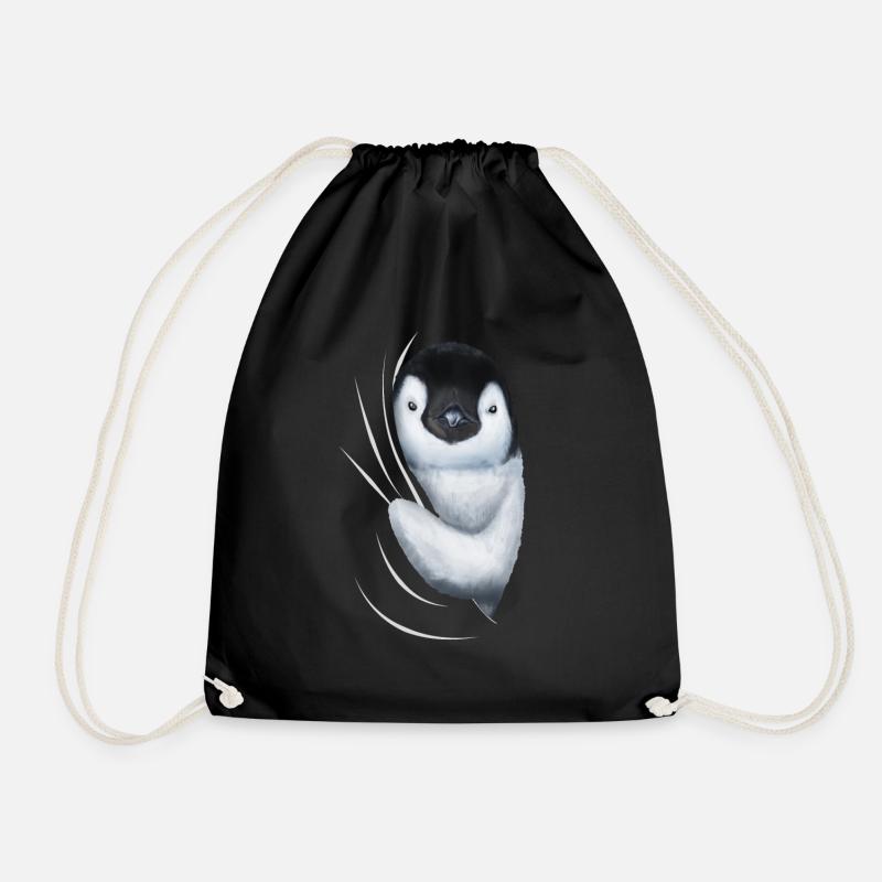 Pinguin Pinguine Pinguinliebhaber Geschenk - Turnbeutel - Schwarz