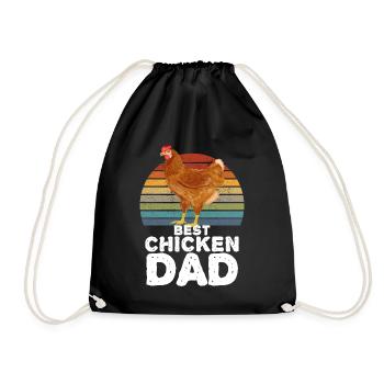 Meilleur Poulet Papa Poulets Coq Poule - Sac de sport léger - noir - Devant
