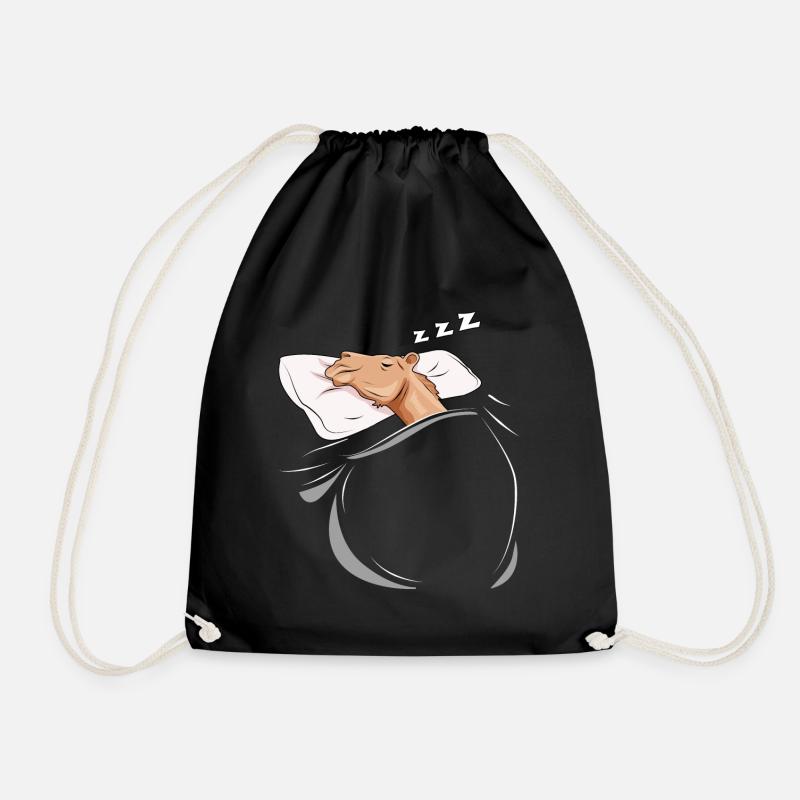 Chameau endormi et endormi - Sac de sport léger - noir