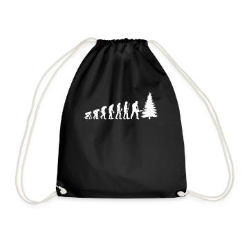 Lumberjack Tree Cutter Chainsaw Forester Profession - Drawstring Bag - black - Front