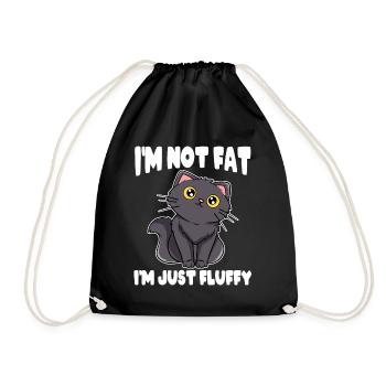 Katzen Ich bin nicht fett Ich bin nur eine - Turnbeutel - Schwarz - Vorne