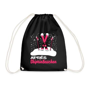 Funny Apres Ski Princesses T-Shirt Skiing - Drawstring Bag - black - Front