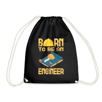 Civil Engineering Degree - Drawstring Bag - black - Front