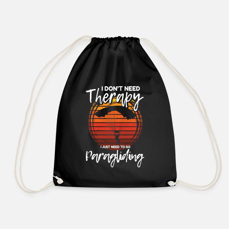 Paragliding paraglider paraglider paraglider - Drawstring Bag - black